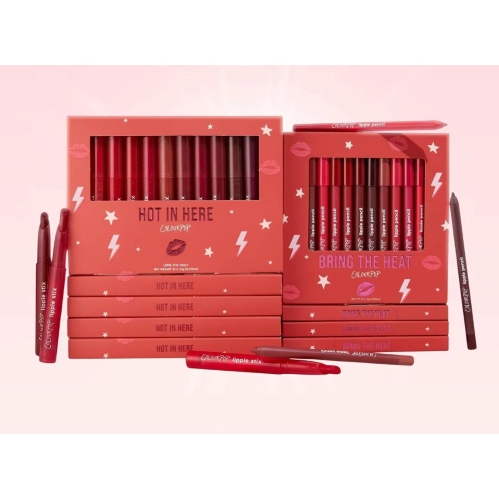 ColourPop Hot In Here Lippie Stix Vault & Bring The Heat Lippie Pencil Vault Set